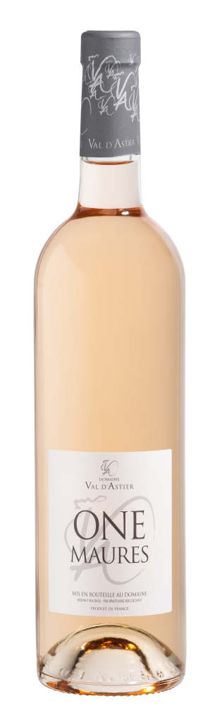 bottle of rosé wine